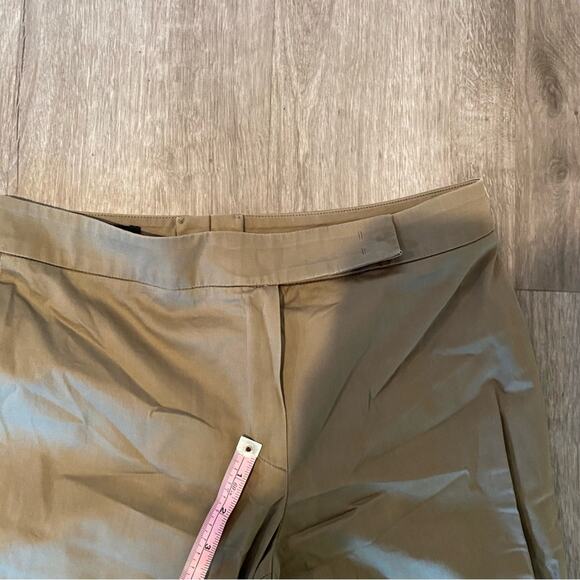 Escada Beige Cotton Flat Front Straight Trouser 6 - Picture 4 of 10